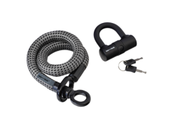 Texlock Eyelet U-LOCK – Cykellås – Tekstillås – Grå – Str. S 80 Cm