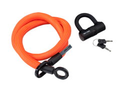 Texlock Eyelet U-LOCK – Cykellås – Tekstillås – Orange – Str. M 120 Cm