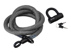 Texlock Eyelet U-LOCK – Cykellås – Tekstillås – Grå – Str. L 160 Cm