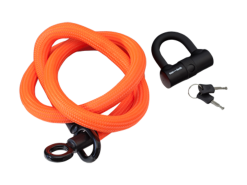 Texlock Eyelet U-LOCK – Cykellås – Tekstillås – Orange – Str. L 160 Cm
